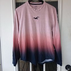 Hollister Men's Ombre'  Long Sleeve Shirt size L