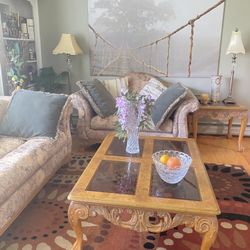 Sofa, Loveseat,3 Tables Plus 2free Lamps 