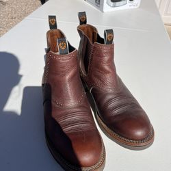 ARIAT MEN'S WEXFORD DARK BROWN WATERPROOF ROUND TOE CHELSEA BOOTS