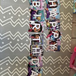 Gabby Dollhouse Birthday Banner 