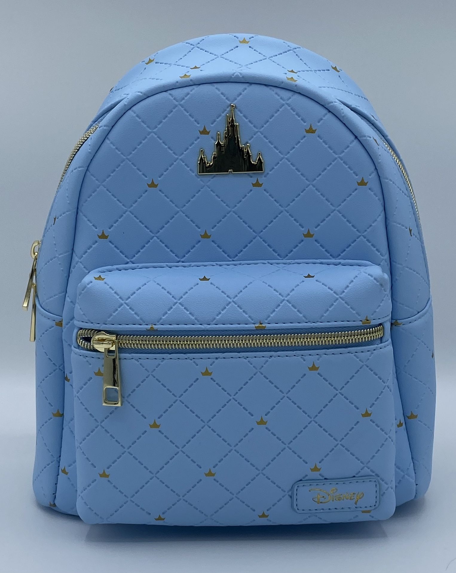 Loungefly Disney Cinderella Castle Quilted Blue Mini Backpack Loungefly Disney Cinderella Castle Series Mini Backpack  main image 3