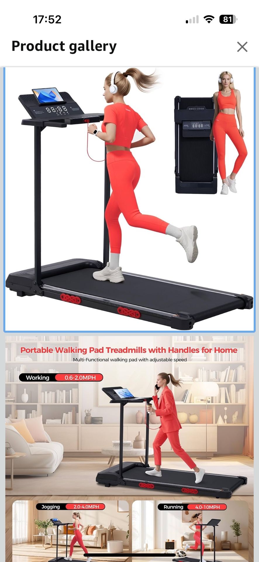Walking Pad with Handle Bar