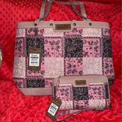 Extra Large New Wrangler Tote And Wallet 