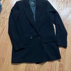 Zara Black Women’s Oversized Jacket Size Xs 
