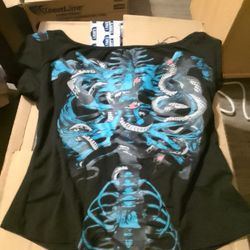 Skeleton Snake Crop Top