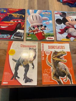 Boys workbooks and coloring books