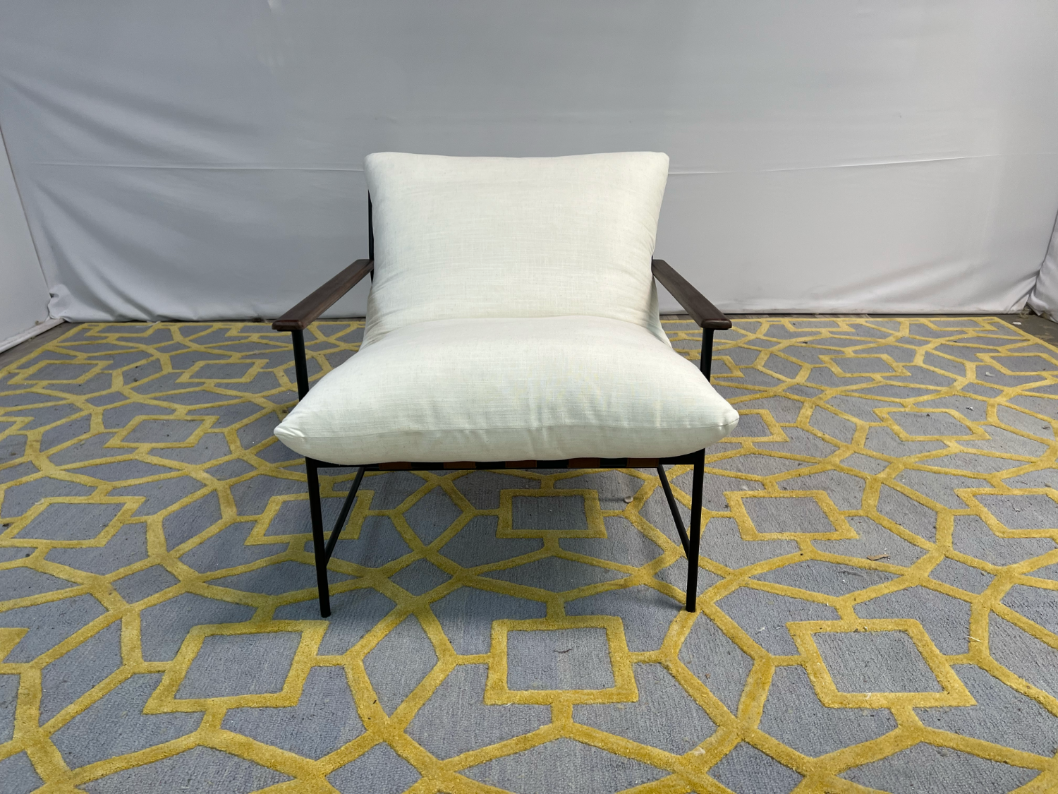 ( Delivery Available ) Denver Modern Vail White Outdoor Lounge Chair