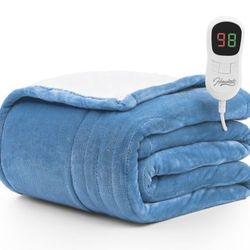 BRAND NEW KING SIZE ELECTRIC HEATED PLUSH BLANKET