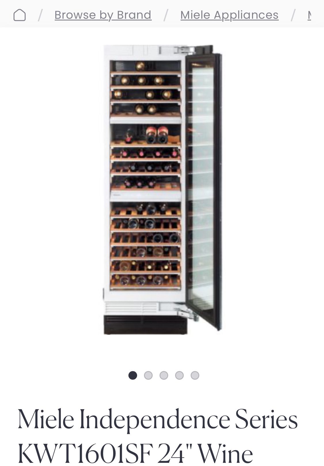 🍷 Miele KWT 1601 SFI – 27” Built-In Wine Cooler 🍷 Luxury Wine Storage with Precision & Style
