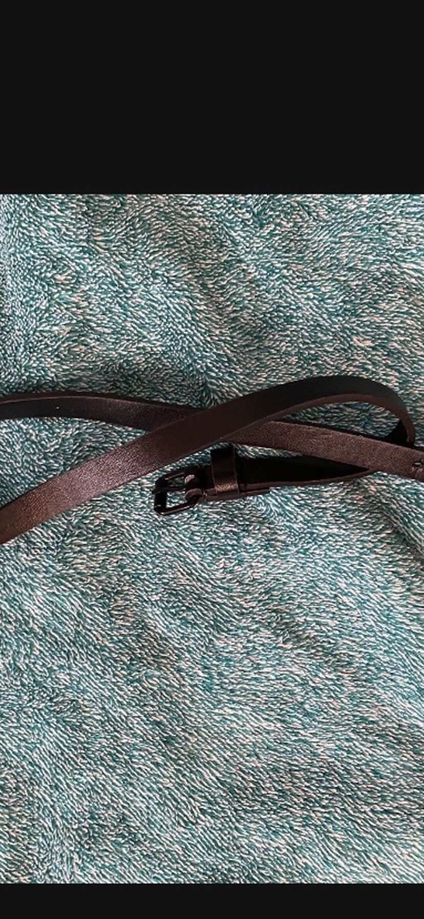 Small Matte Black Belt - Faux Leather