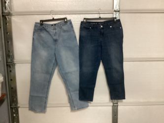 Two pair of women’s size 12 jeans, namebrand, Jennifer Lopez and the other one is  Frye