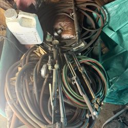 3 cutting Torch Sets Some With Regulators All With Hoses