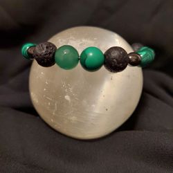 Emerald, Malachite, Hematite Crystal Bracelet 