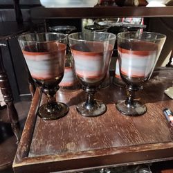 6 Vintage Libbey Glass Goblets