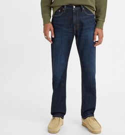 Levi's® Men's 505™ Regular Fit Straight Leg Jeans - Dark Wash 34x32: Heavyweight Denim, Mid Rise, Stretch