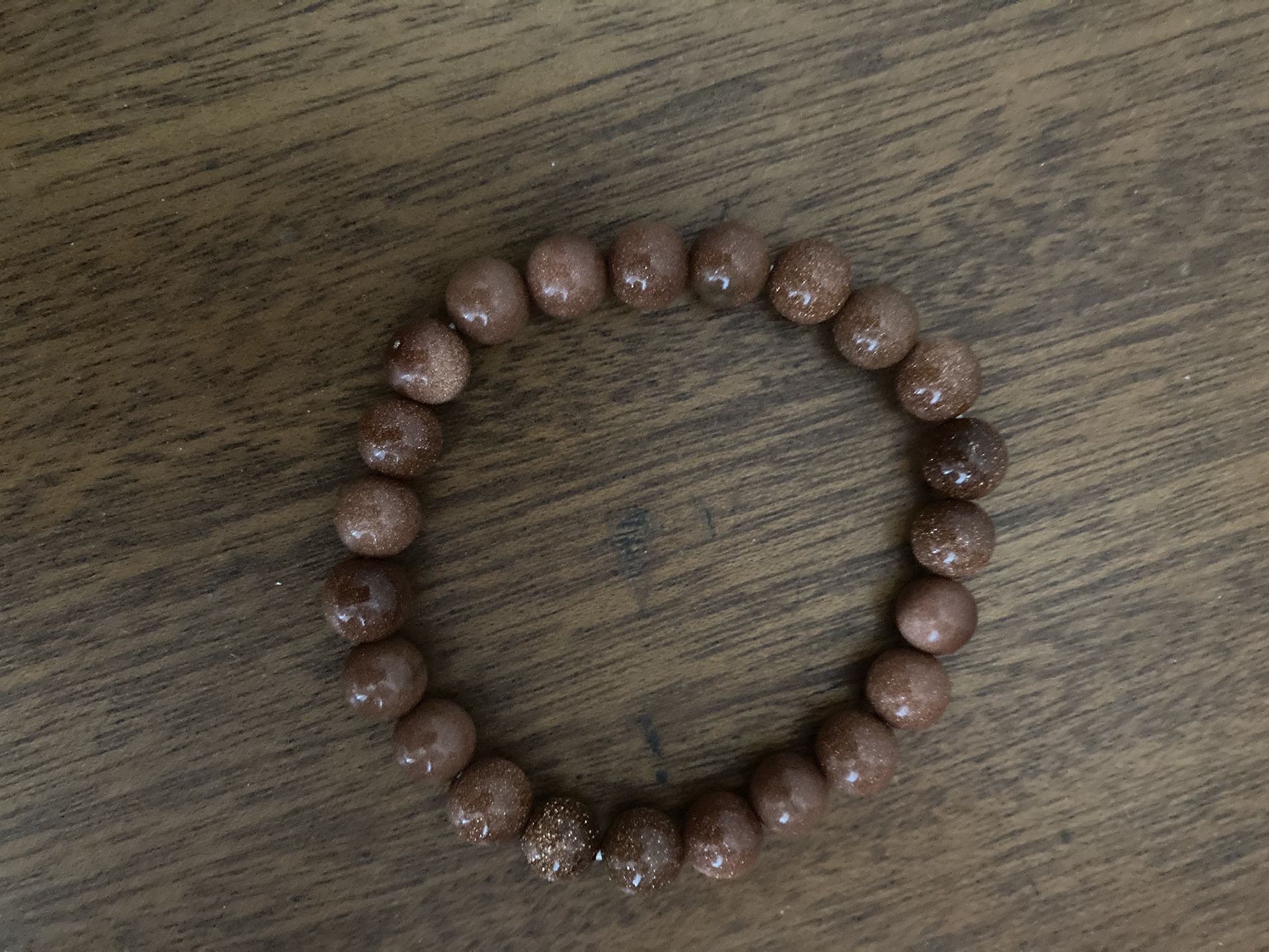 Handmade stretchy moonstone bracelet