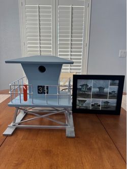 Handmade #35 lifeguard station birdhouse.