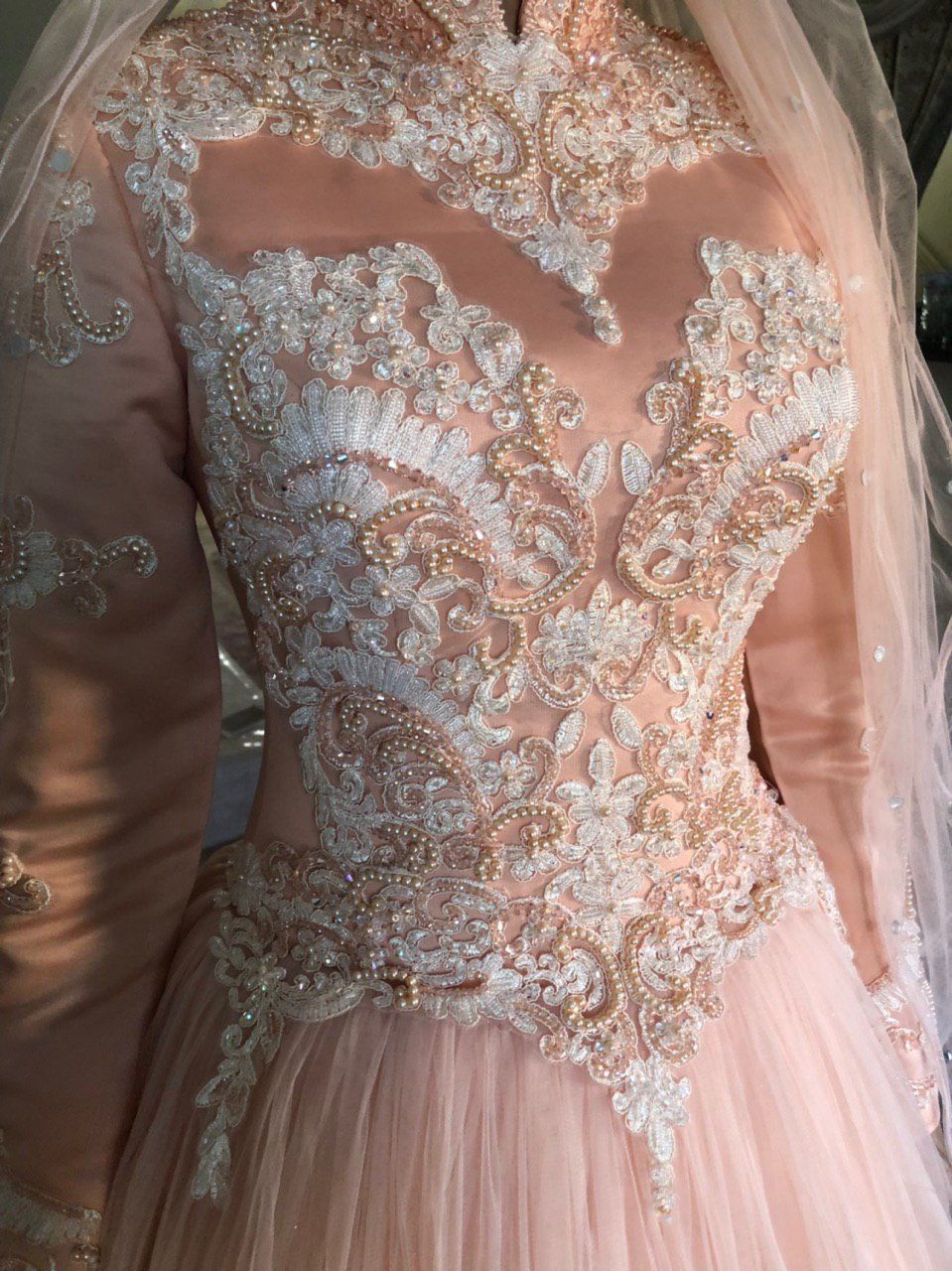 Prom Dress Or Wedding Dress Light Pink Peach Color