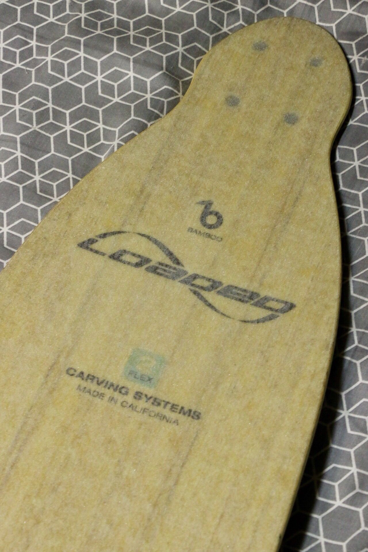 Loaded Boards OG Pintail Bamboo Fiberglass Longboard Deck RARE Flex 2