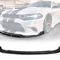 15-23 Dodge Charger Gloss Black Front Bumper Lip 