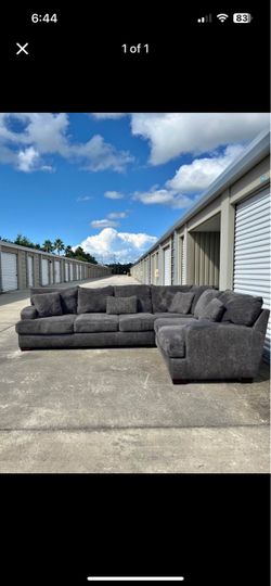 Gray sectional couch