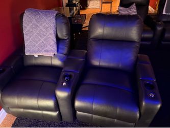 4 movie theatre chairs