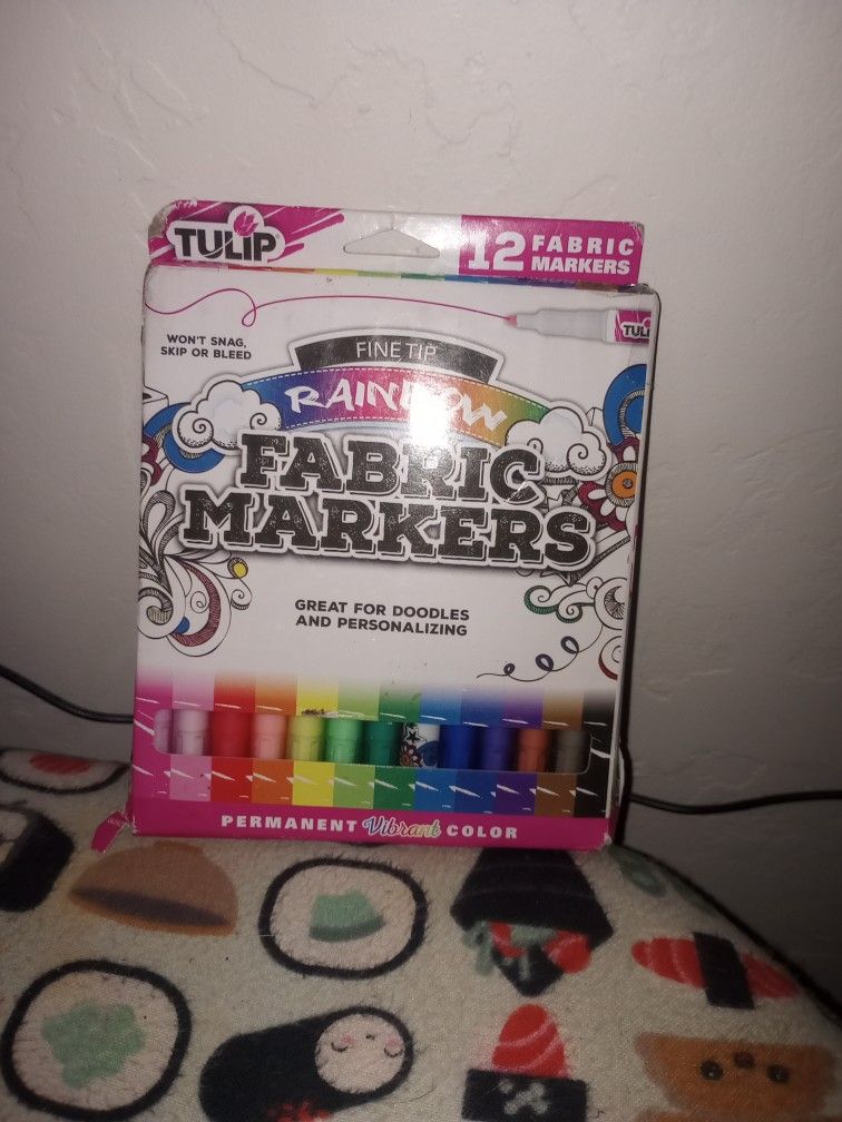 rainbow fabric markers
