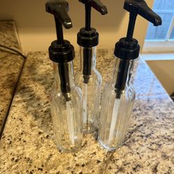 Syrup Bottle & Pump x3