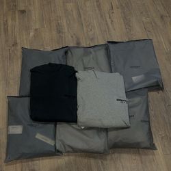 Black and Dark oak Essentials Hoodies