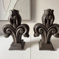 Fleur De lis Statues - 2 Home Decor , heavy, Estatuas decoración, hogar, pesadas