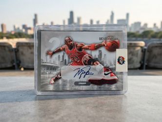 Michael Jordan facsimile autpgraphed Lithograph Card in Case