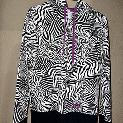 animal print zip up