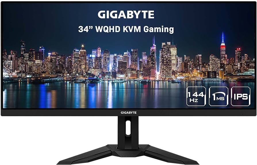 GIGABYTE M34WQ 34" 144Hz Ultrawide-KVM Gaming Monitor
