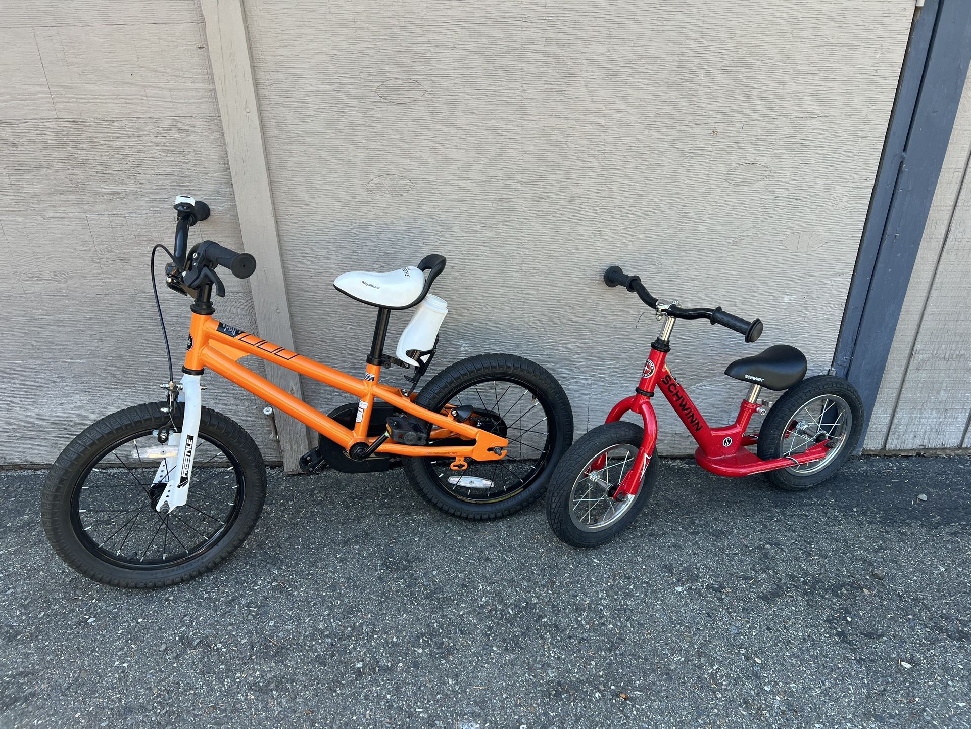Kids Bike Duo! Schwinn Balance & Royalbaby Pedal Bike - Issaquah