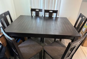 Wood Dining Table With Chairs 6