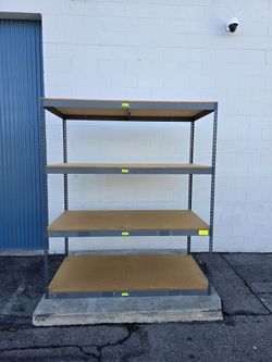 Industrial Racks 72 in W x 48 in D Used Heavy Duty 4 Tier Storage Shelving Delivery Available