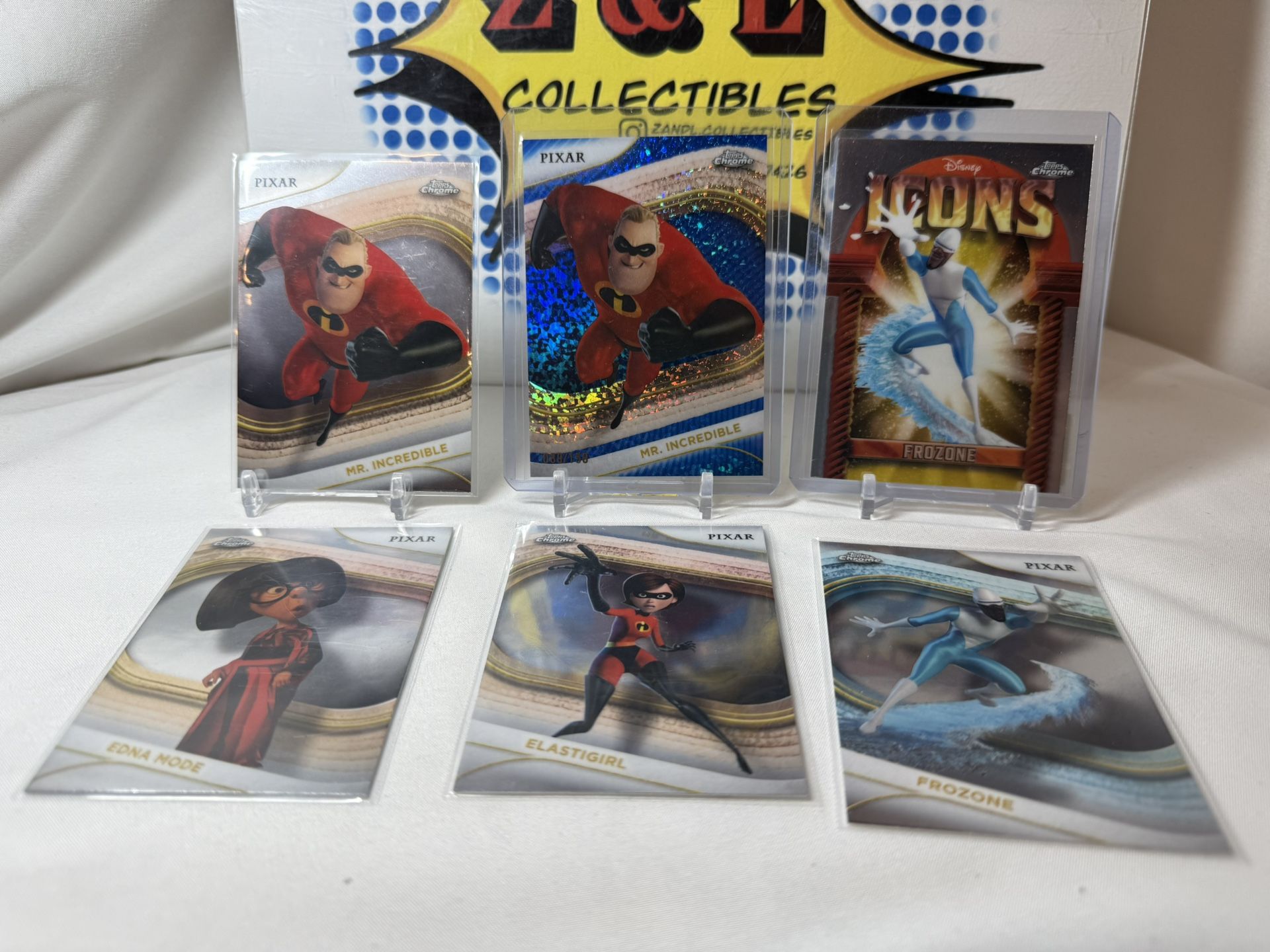 2025 Disney Topps Chrome set of 6 Incredible