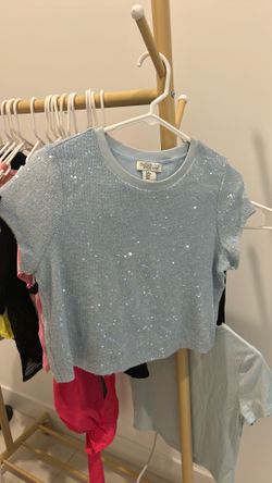 Rachel Zoe sequence glittery shirt