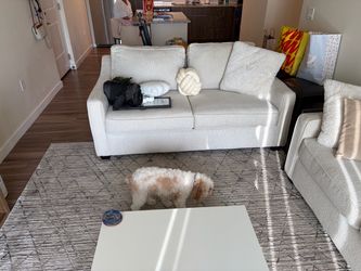 Cream Sofa and Loveseat Set