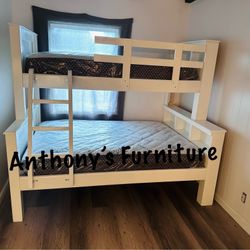 Twin Over Full Bunk Bed With Bamboo Mattresses 
