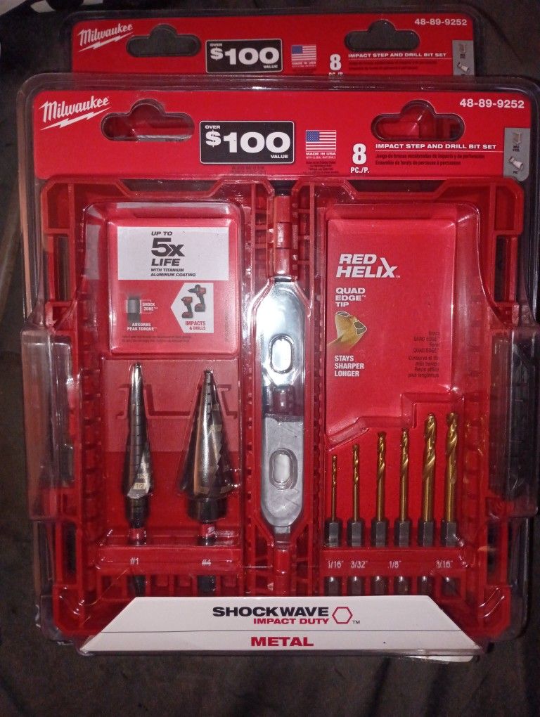 Milwaukee Impact Step And Drill Bit Set (2)