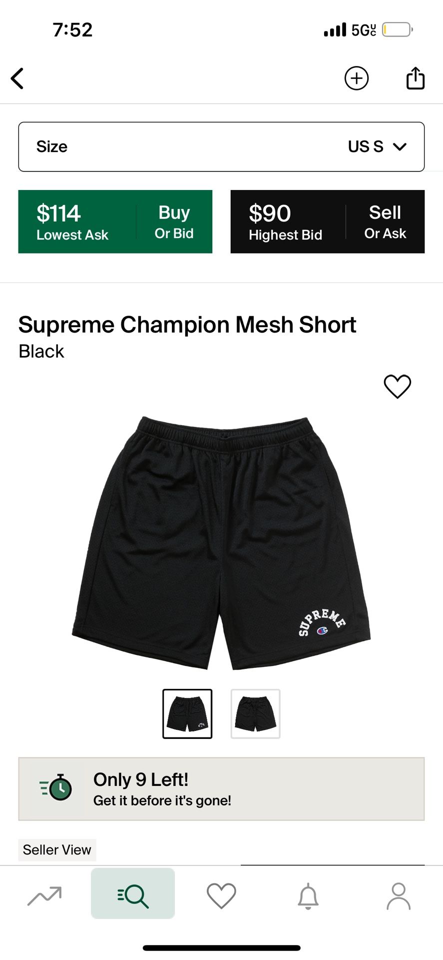 Supreme champion mesh short black 新品M Supreme x Champion Mesh