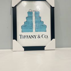 Fairchild Paris Tiffany & Co. Print Framed Art Picture Iconic Gift Boxes 14”X18” Brand new  Fast shipping 