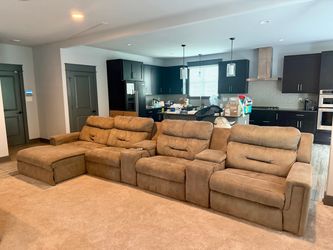 Premium Southern Motion Power Reclining Sectional Sofa with Chaise & Consoles