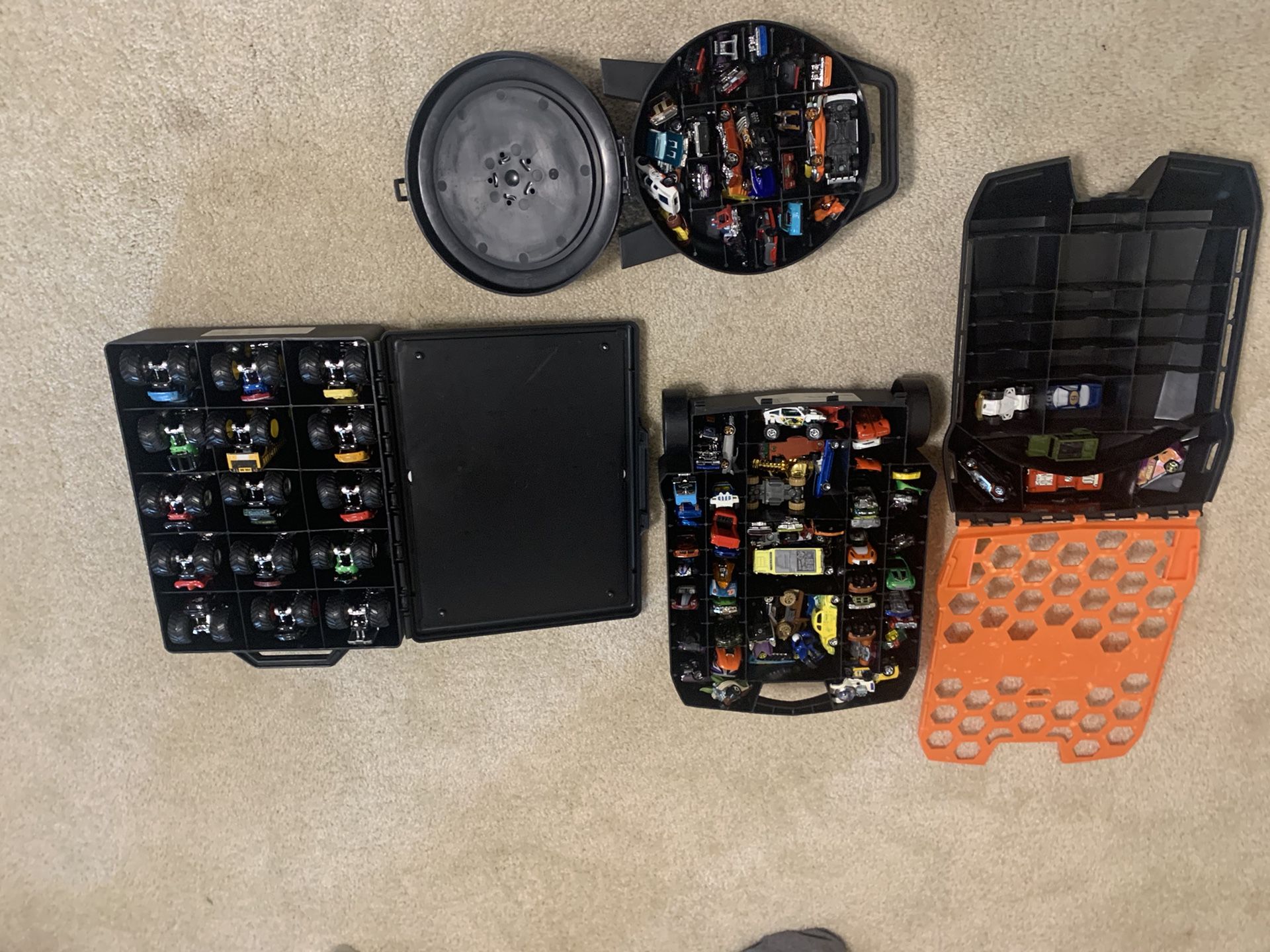 Matchbox cars and Monster trucks