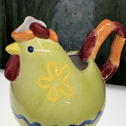 Large Yellow Chicken Pitcher
