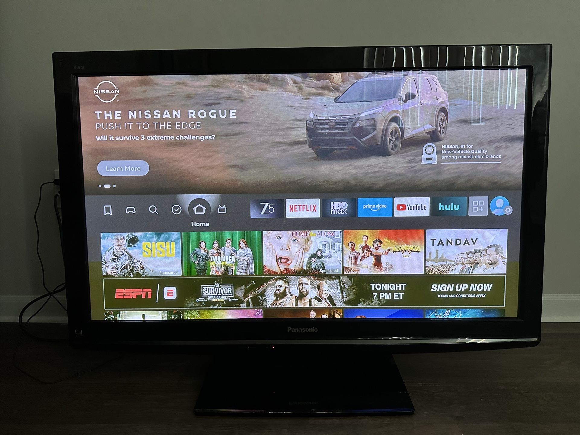 Panasonic 46” TV + Amazon fire Stick