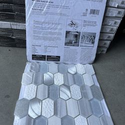 Harlow Picket Mesh-Mounted Mosaic Tile Box