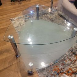 Glass Coffee Table And End Table