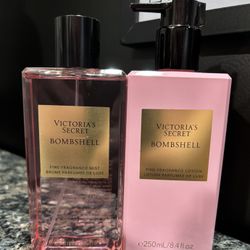 NEW VICTORIAS SECRET PINK BOMBSHELL FINE FRAGRANCE MIST AND LOTION SET $30!